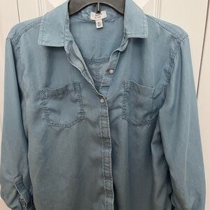 Crown & Ivy Blue Button Down Shirt